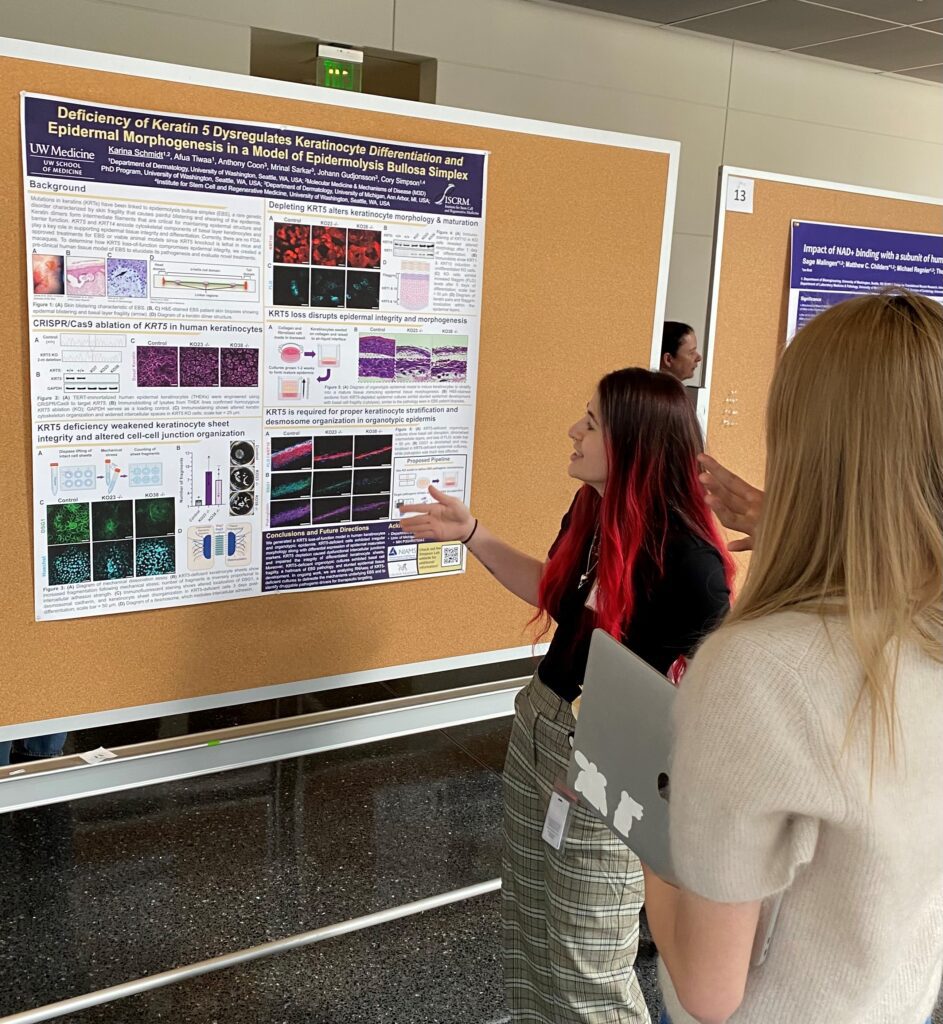 Karina Schmidt shares her poster at the ISCRM Symposium.